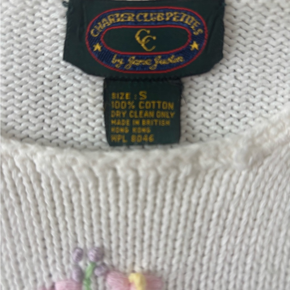 Vintage 80’s Floral Sweater Final Sale - Picture 5 of 6